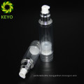 Guangzhou plastic bottle glass bottle 2 oz airless pump bottle with transparent color